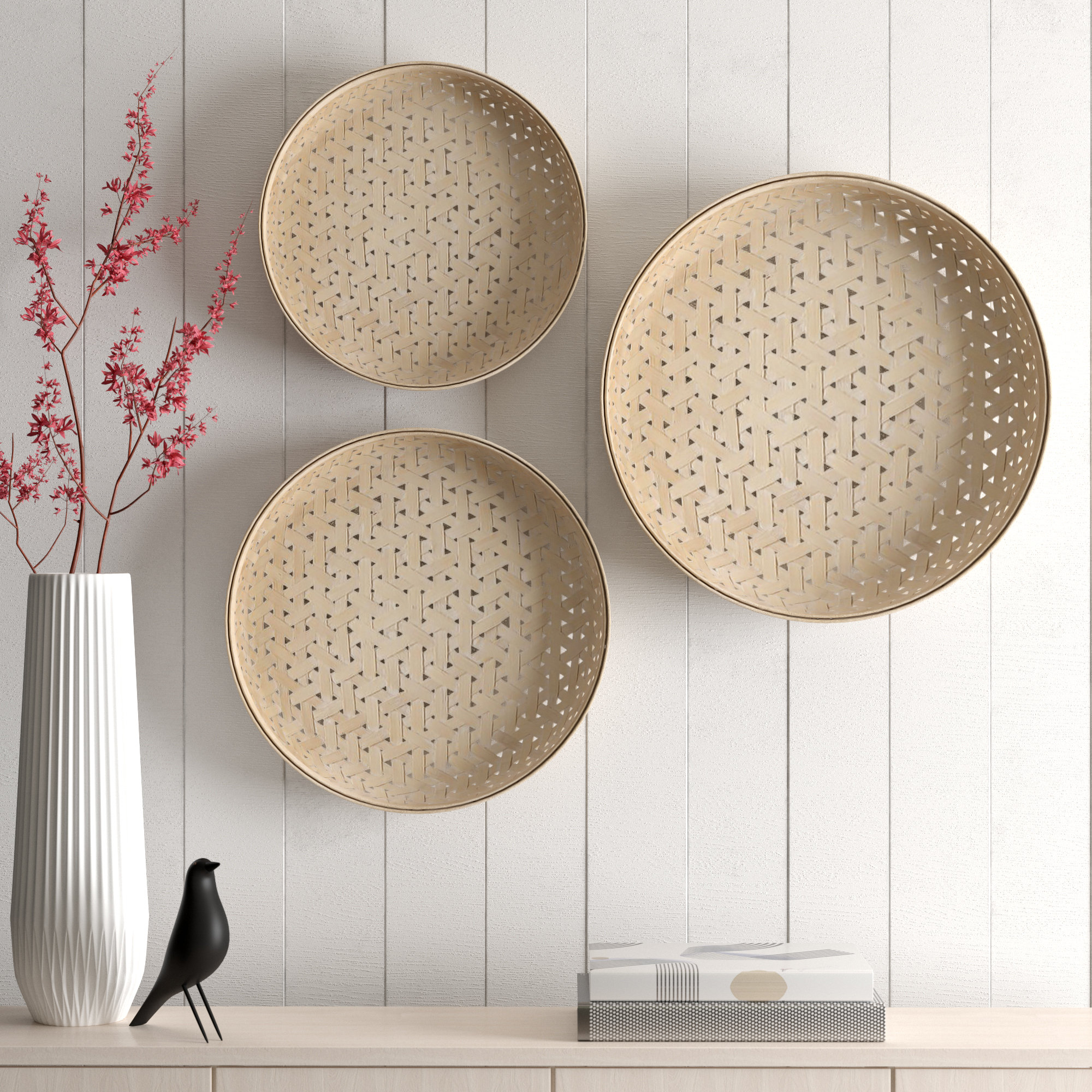 Allmodern Revere 3 Piece Bamboo Basket Set Reviews Wayfair