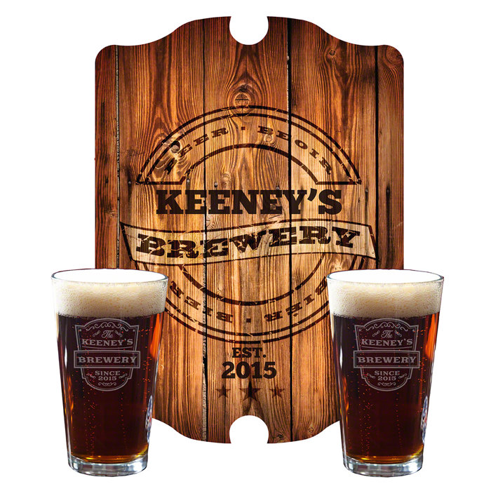 Home Wet Bar 3 Piece Vintage Brewery Custom Bar Sign Wall Decor
