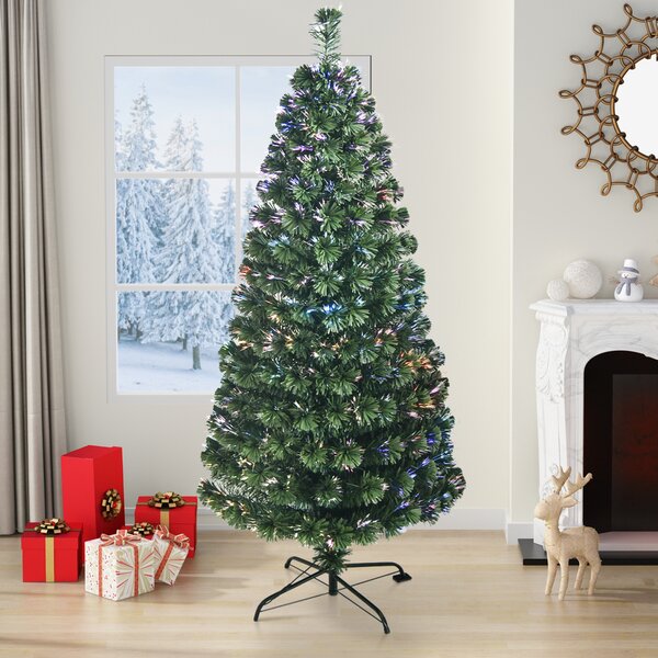 The Holiday Aisle® 6.8FT Artificial Christmas Tree With Optical Fibre ...