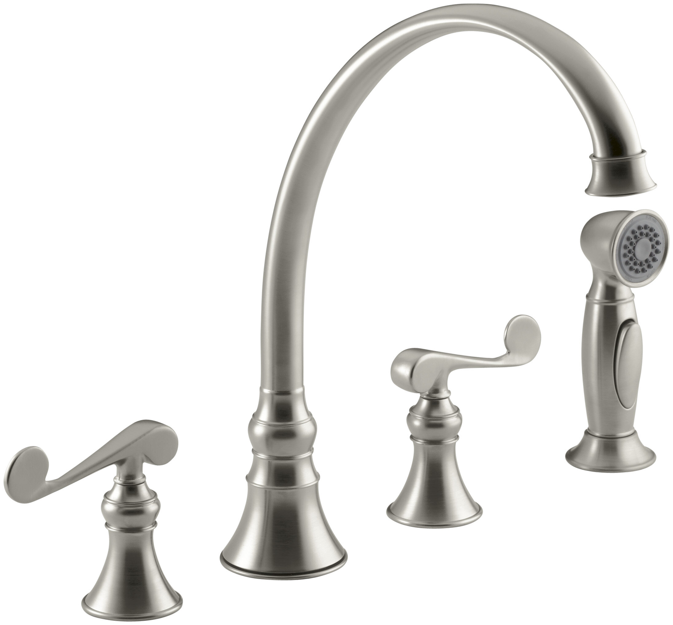 K 16109 4 Pb Kohler Revival 4 Hole Kitchen Sink Faucet With 9 3 16