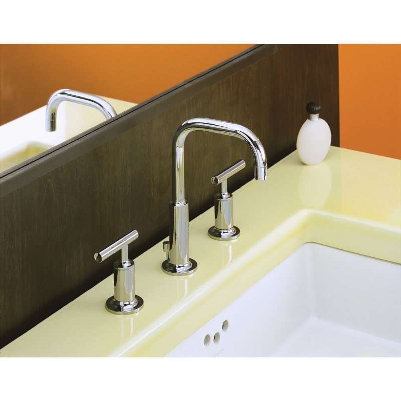 Kohler Purist Widespread Faucet With Drain Assembly Low Lever Handles And Low Spout Reviews Wayfair