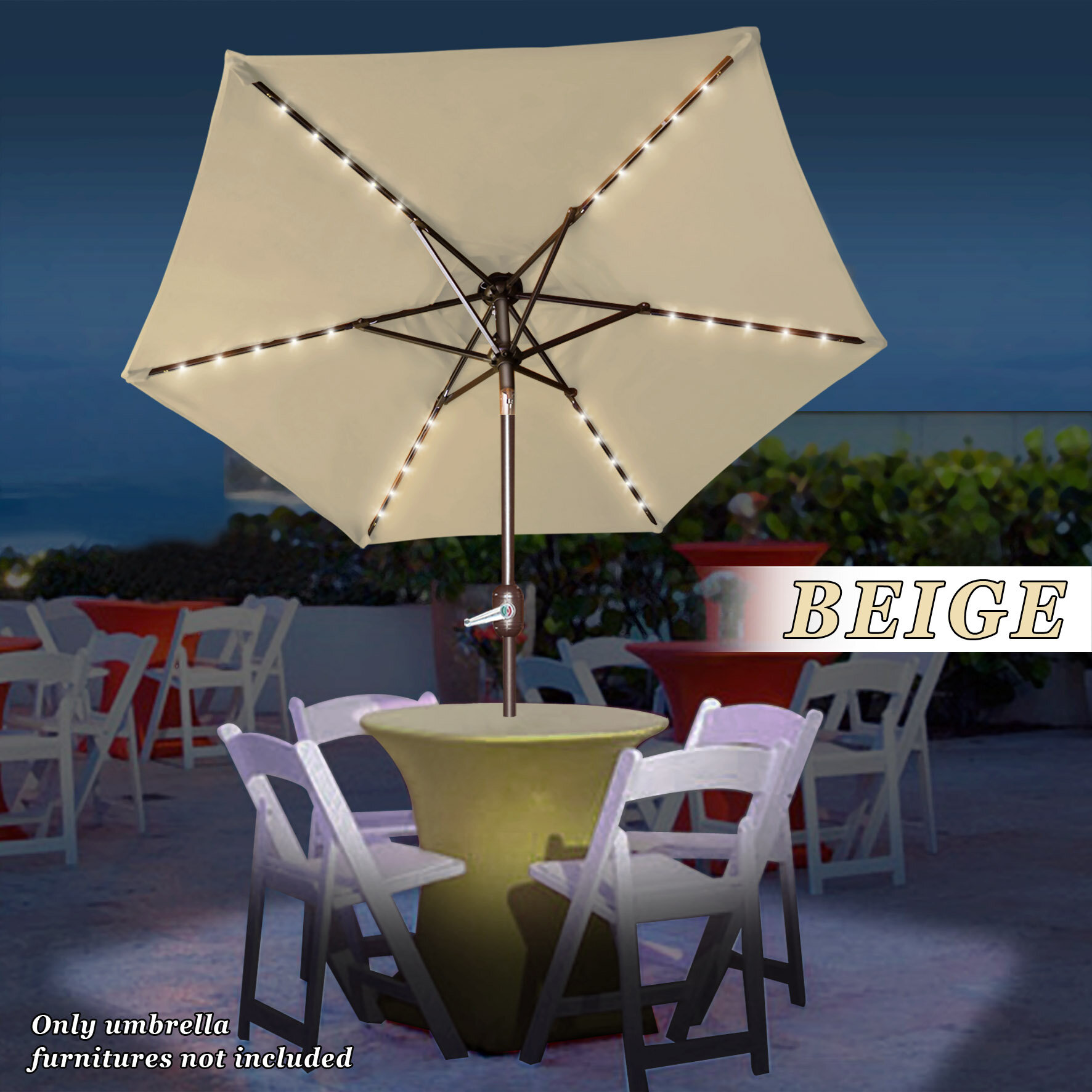 Winston Porter Shelstead Solar Light Patio 6 5 Cantilever Umbrella Wayfair