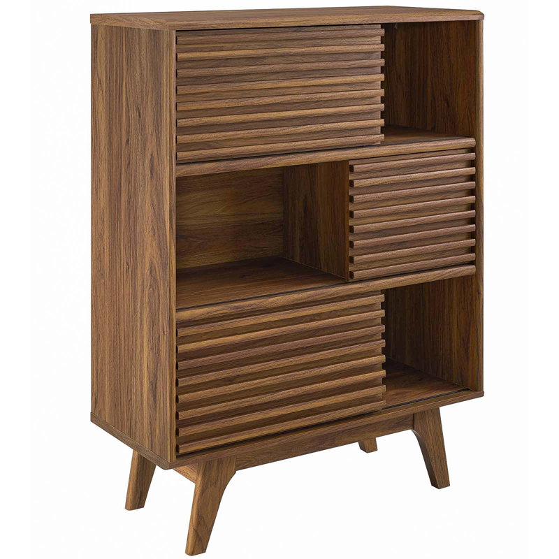 George Oliver Wigington 3 Tier Display Storage 3 Door Accent Cabinet Reviews Wayfair