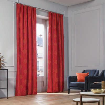 Duomo Damask Room Darkening Pencil Pleat Pinch Pleat Curtain