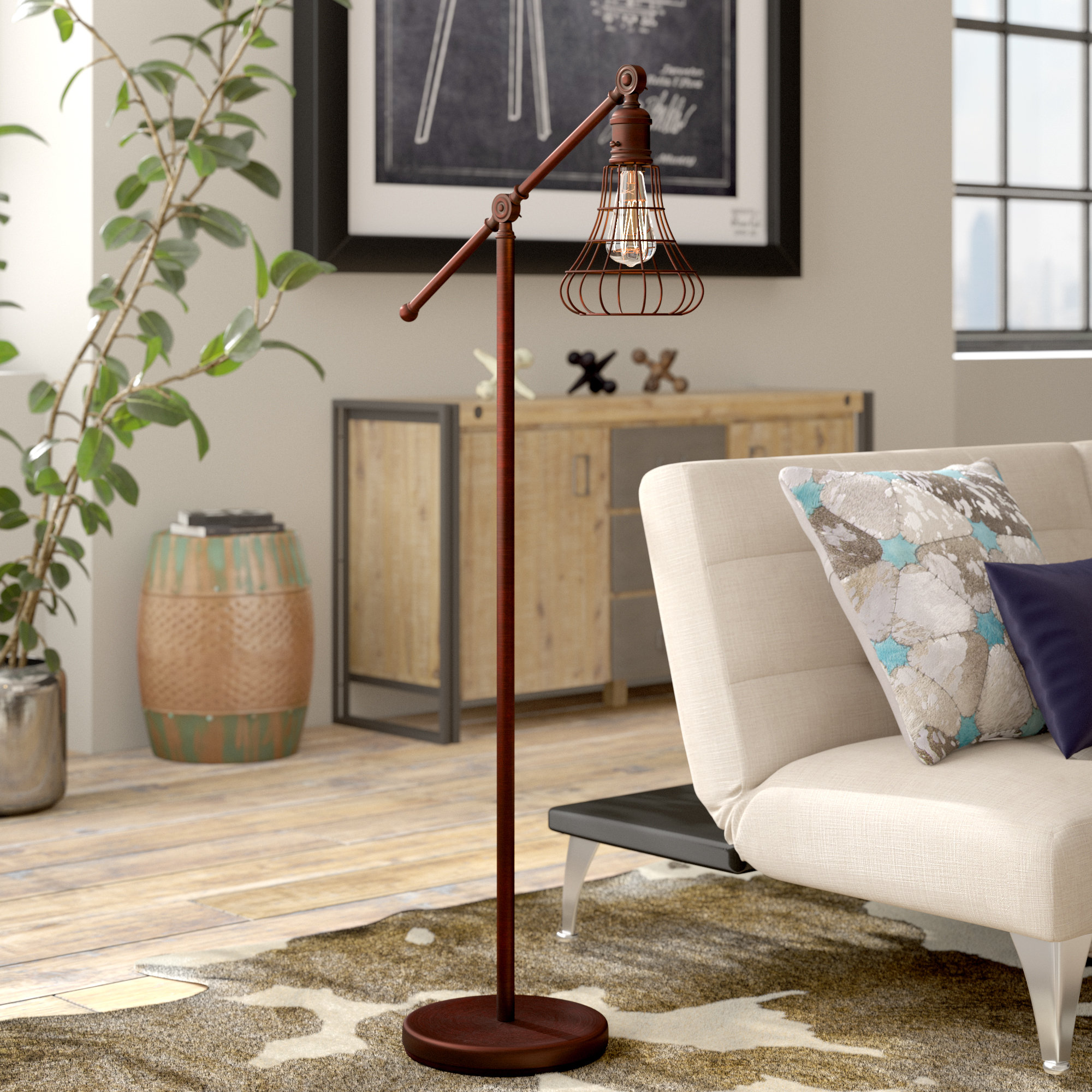 copper floor lamp