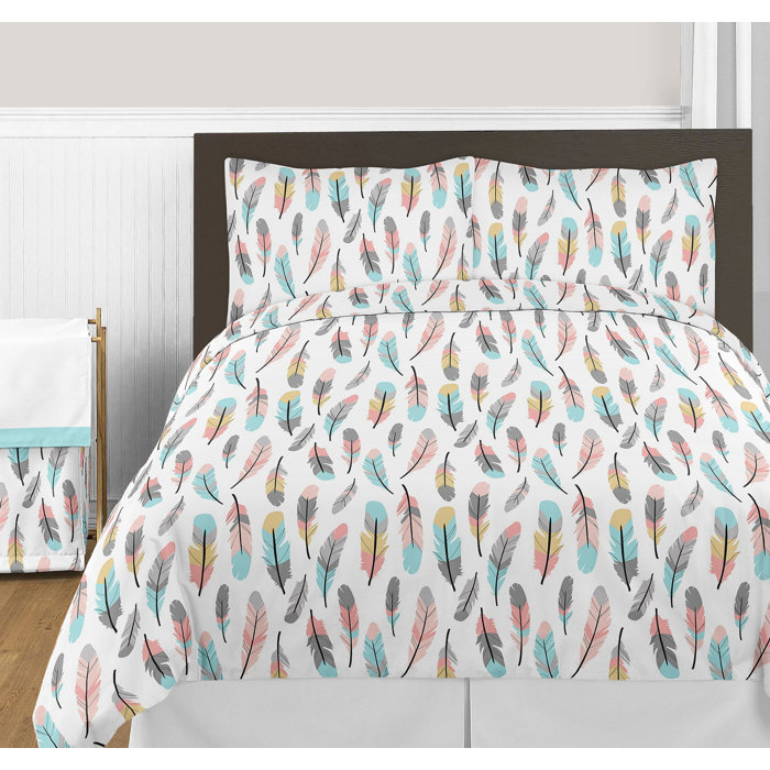 Sweet Jojo Designs Feather Comforter Set Reviews Wayfair Ca
