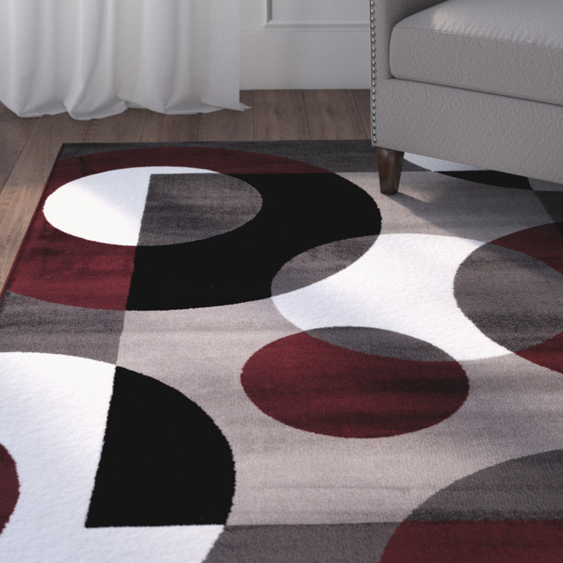 Zipcode Design Toomsboro Geometric Burgundy Area Rug Reviews Toomsboro Geometric Burgundy Area Rug