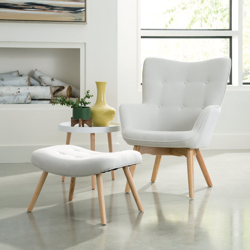 George Oliver Bello Mid Century Modern Lounge Chair And Ottoman Reviews Wayfair