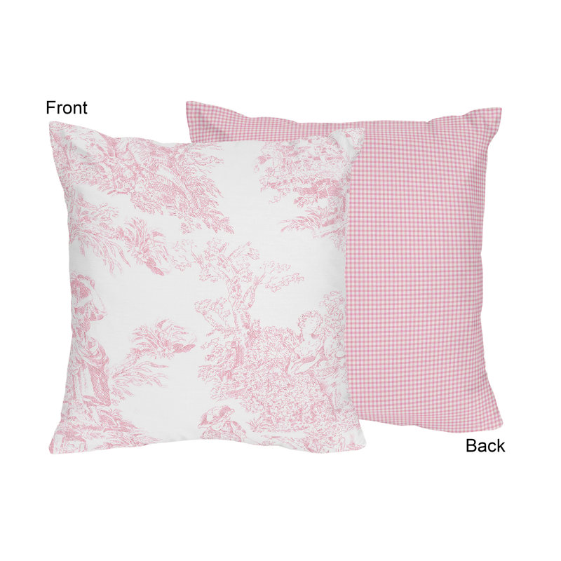 Sweet Jojo Designs French Toile Cotton Throw Pillow Reviews