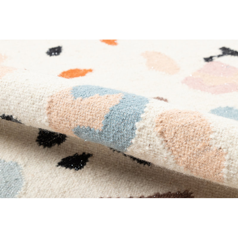 Jem Terri Abstract Handmade Flatweave Wool Ivory Area Rug Reviews Allmodern