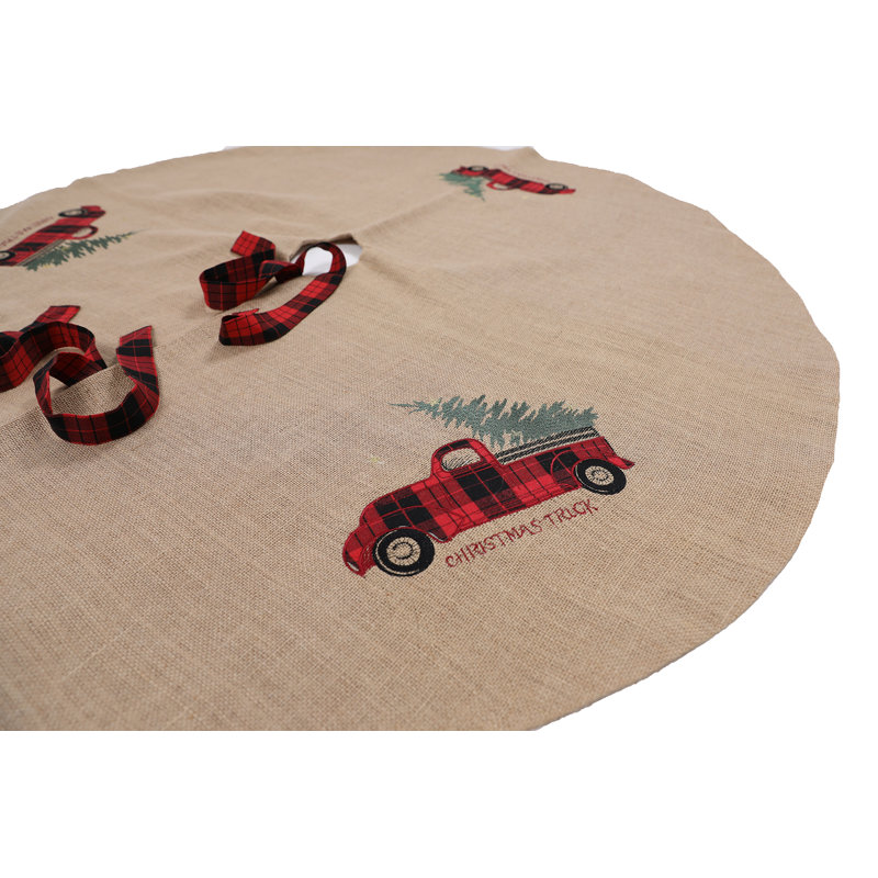 The Holiday Aisle Tartan Truck Tree Skirt Wayfair