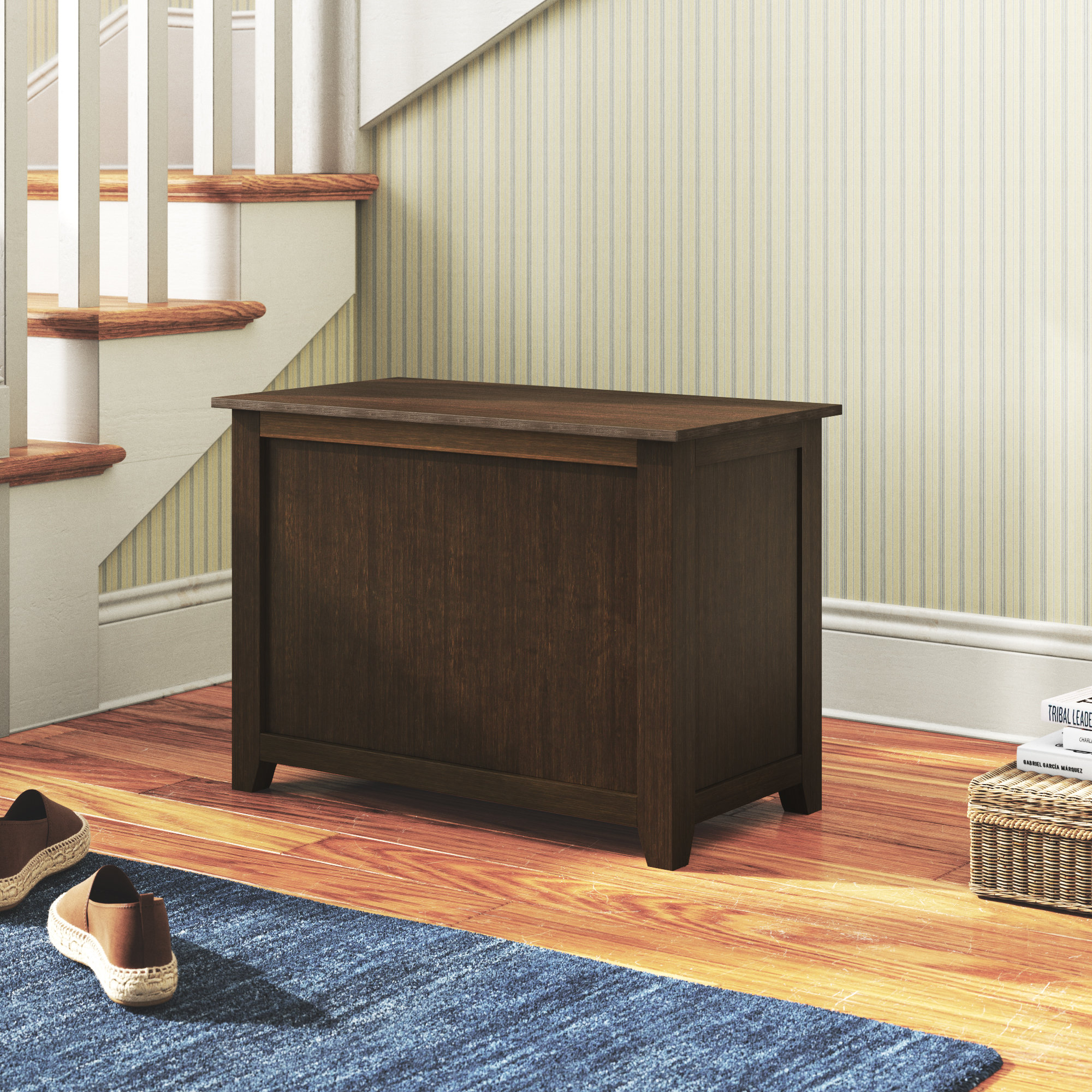 Andover Mills™ Avaline Wood Flip Top Storage Bench &amp; Reviews | Wayfair