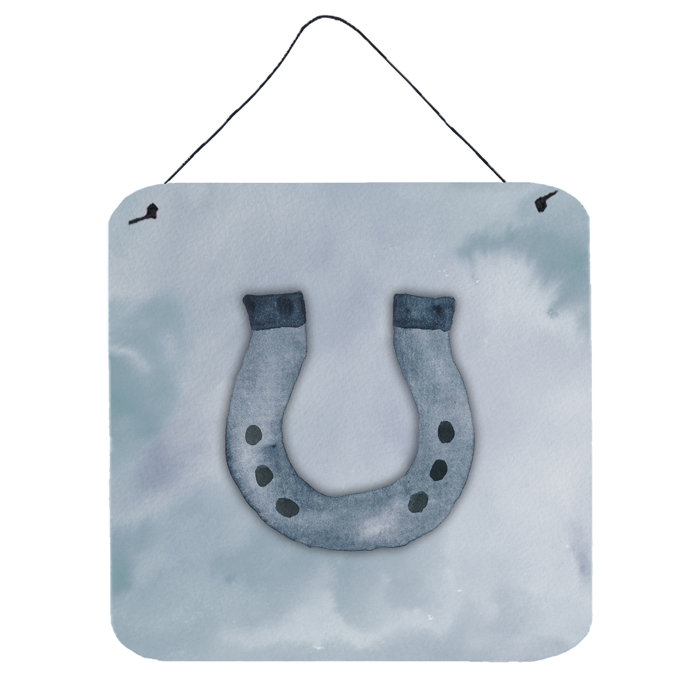 Horse Shoe Wall Décor With Hanging Rope Horse Shoe Wall Décor With Hanging Rope