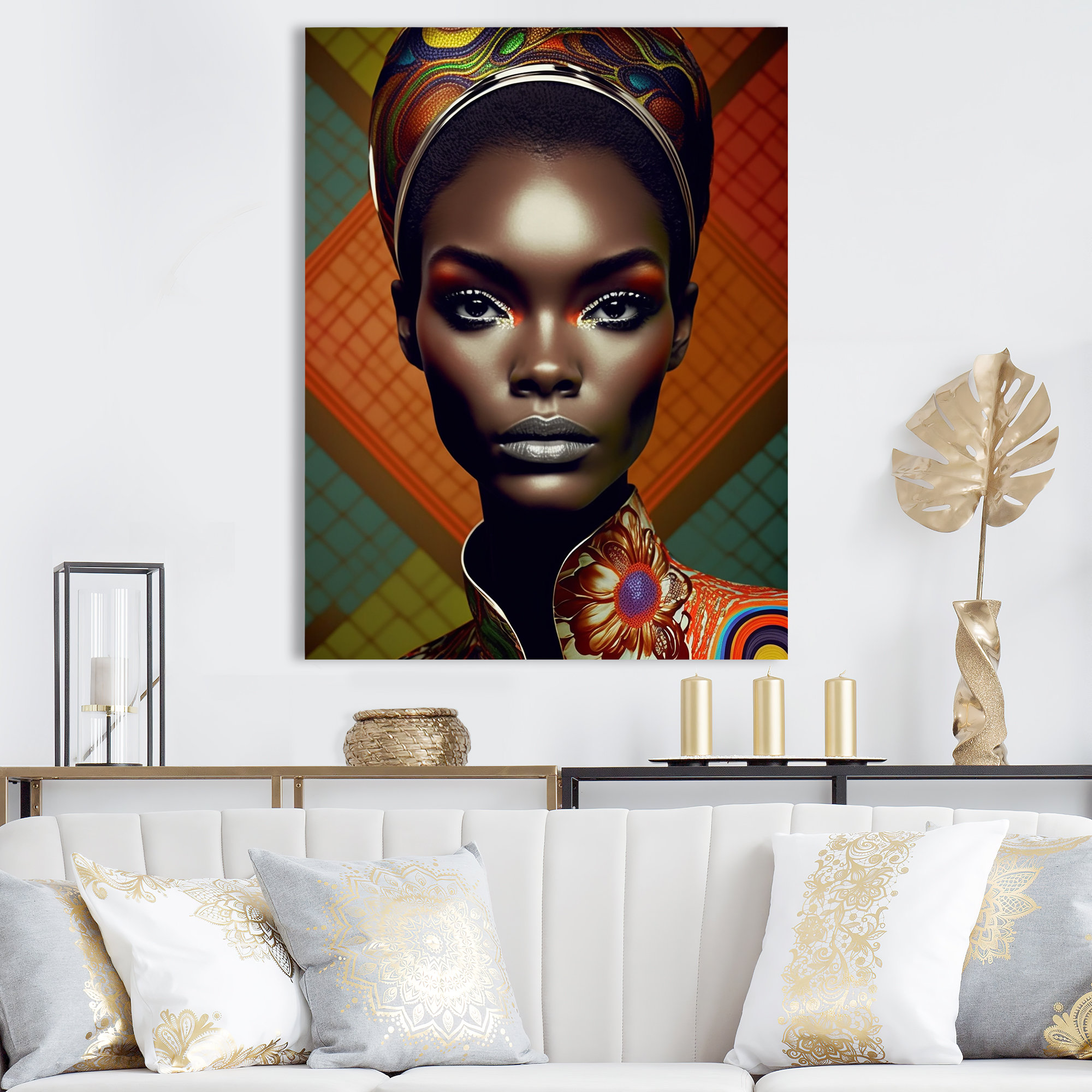 Dakota Fields Haidi Classy Portrait Elegant African Lady Wall Décor