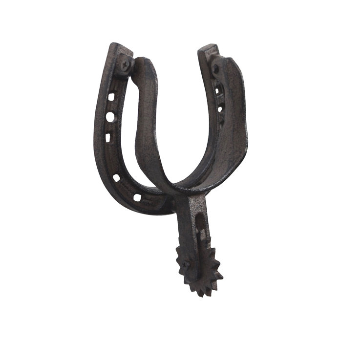 Treasure Gurus Cast Iron Lucky Horseshoe Cowboy Spur Door Knocker