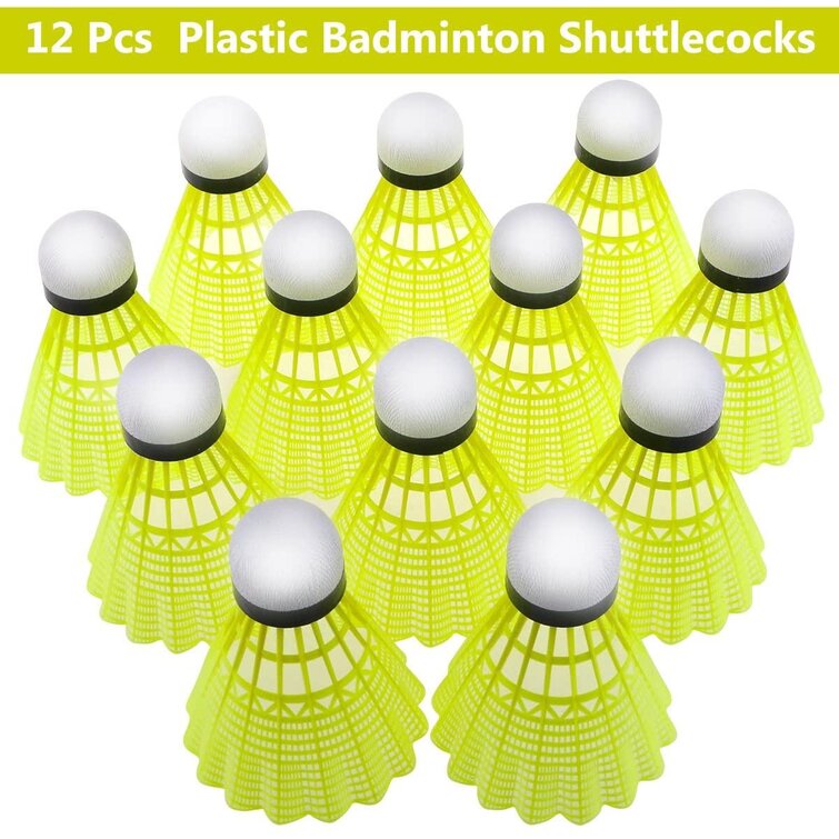 12 Pcs Colorful Plastic Badminton Ball Shuttlecocks Sport Training Sport..EW FG 