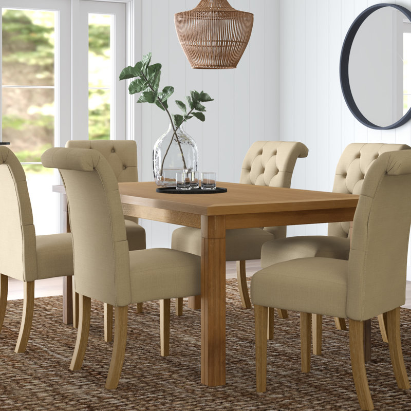 Mistana Rumi 7 Piece Solid Wood Dining Set Reviews Wayfair