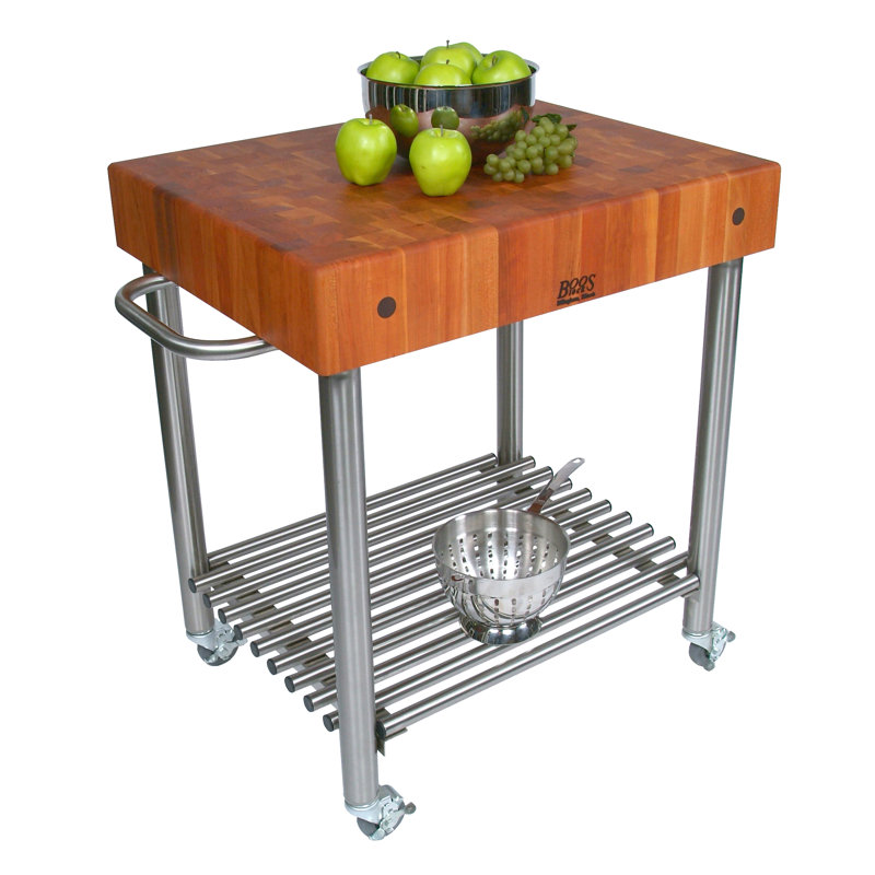 John Boos Cucina Americana Kitchen Cart With Butcher Block Top Cucina Americana Kitchen Cart With Butcher Block Top