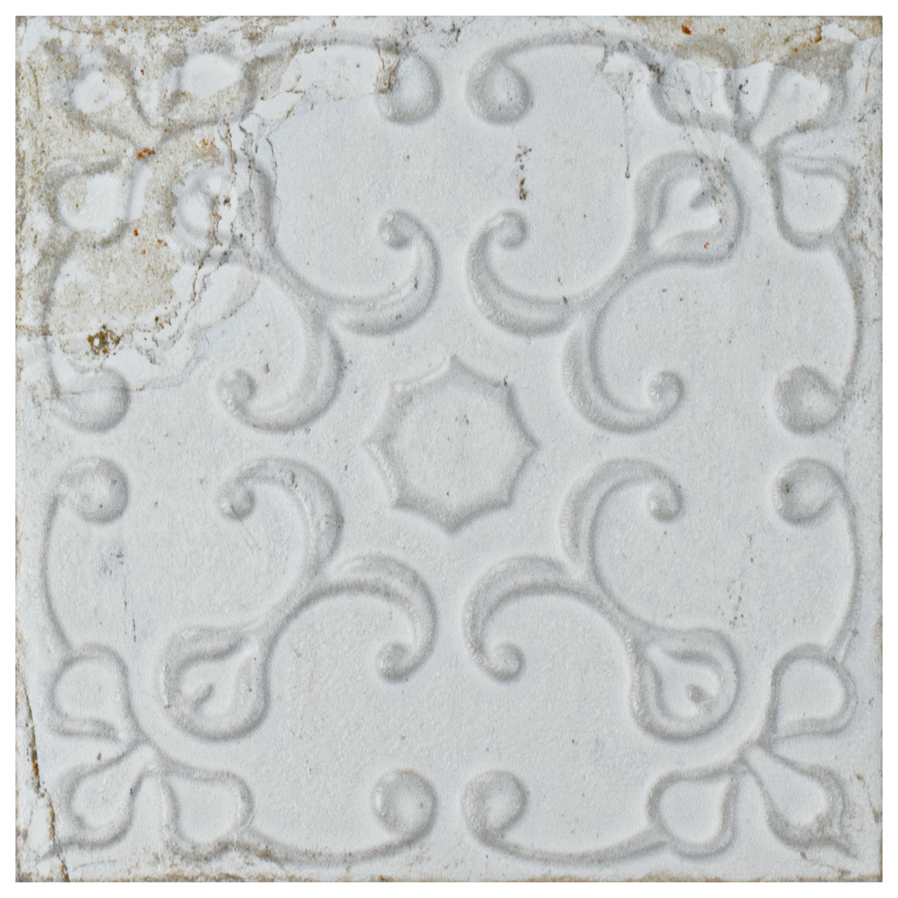 BOX OF COOL WHITE CERAMIC WALL TILE.MADE IN SPAIN.21 PIECES PER BOX 8/" X 8/"