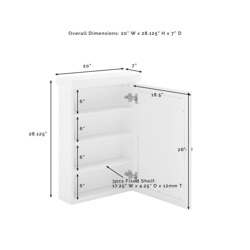 Beachcrest Home Izora Surface Mount Medicine Cabinet With 4