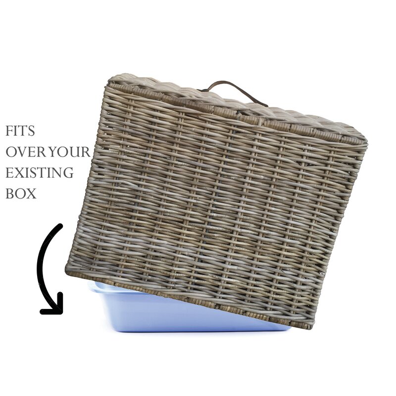 wicker basket litter box