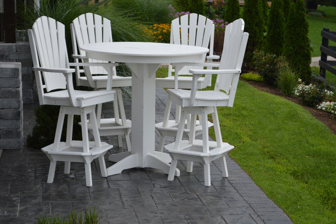 Red Barrel Studio® Nettie Round 4 Person Bar Height Dining Set