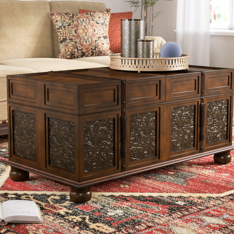 World Menagerie Andalusia Storage Coffee Table Trunk Wayfair Andalusia Storage Coffee Table Trunk