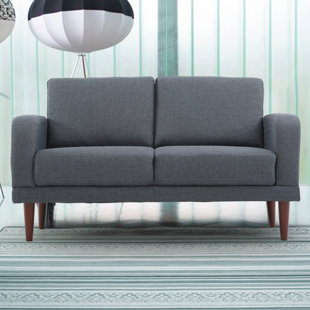 Sydney Linen Upholstered Loveseat by Turn on the Brights Cool