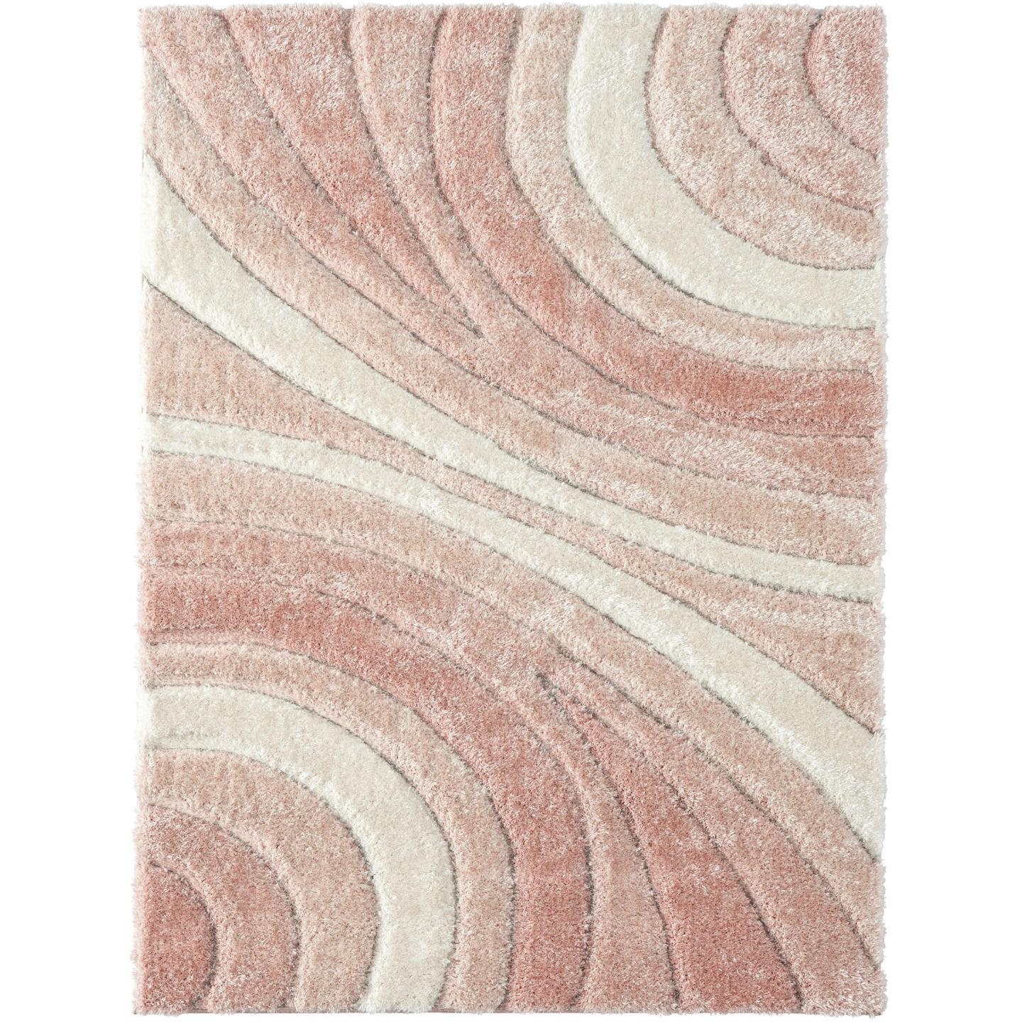 Orren Ellis Koo Power Loom Performance Pink/Ivory Rug & Reviews | Wayfair
