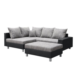 Beidseitig montierbares Ecksofa Claudia mit Hock..