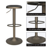 Messmer Swivel Adjustable Height Bar Stool by 17 Stories
