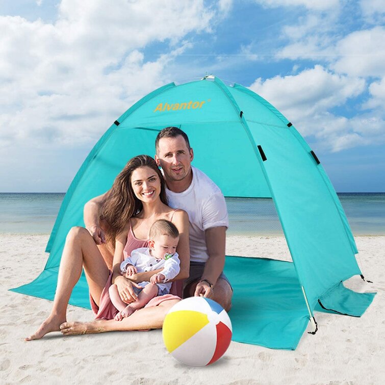 Outdoor Automatic Pop up Instant Portable Cabana Family Beach Tent