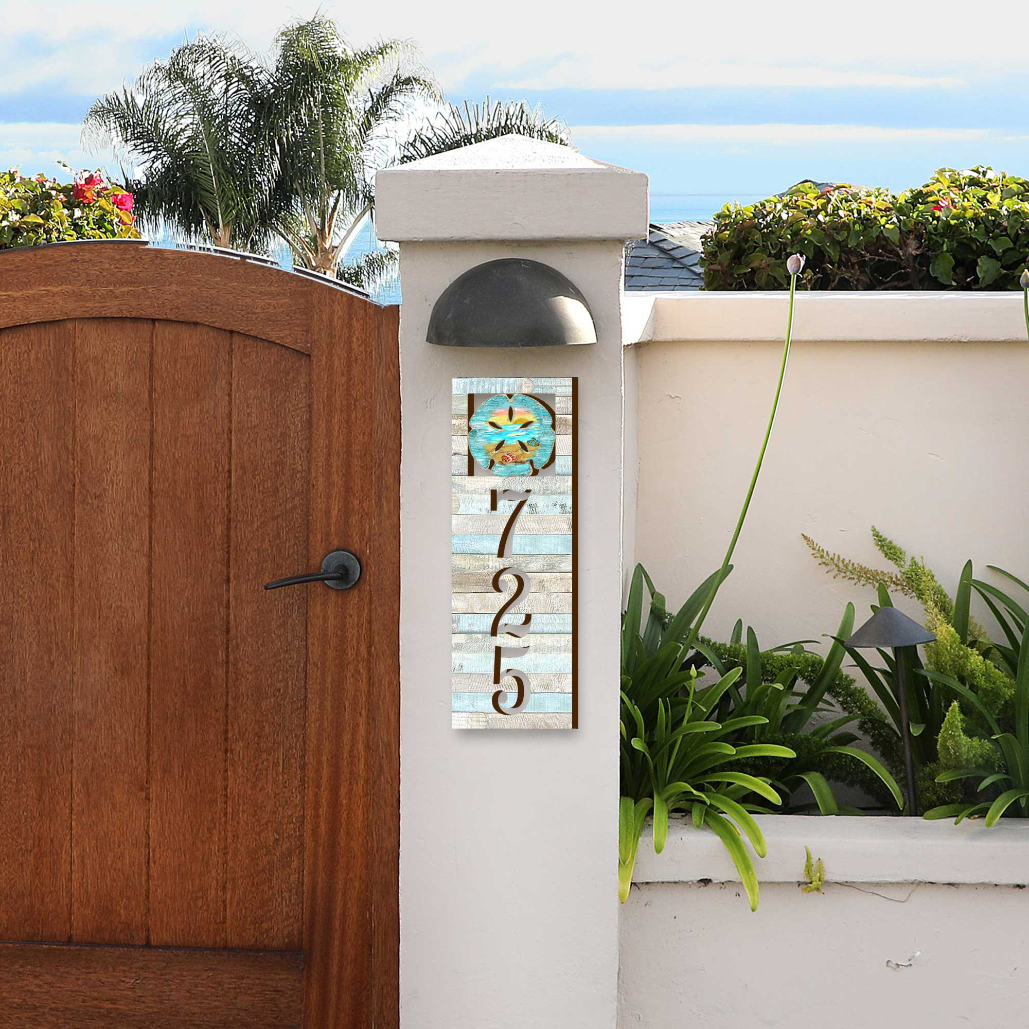 aMonogramArtUnlimited Sand Dollar 1Line Address Sign Wayfair