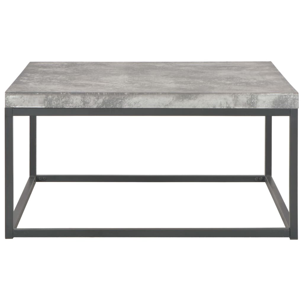 Concrete And Steel Coffee Table Grey Tabletop Living Room Furniture Modern Legs