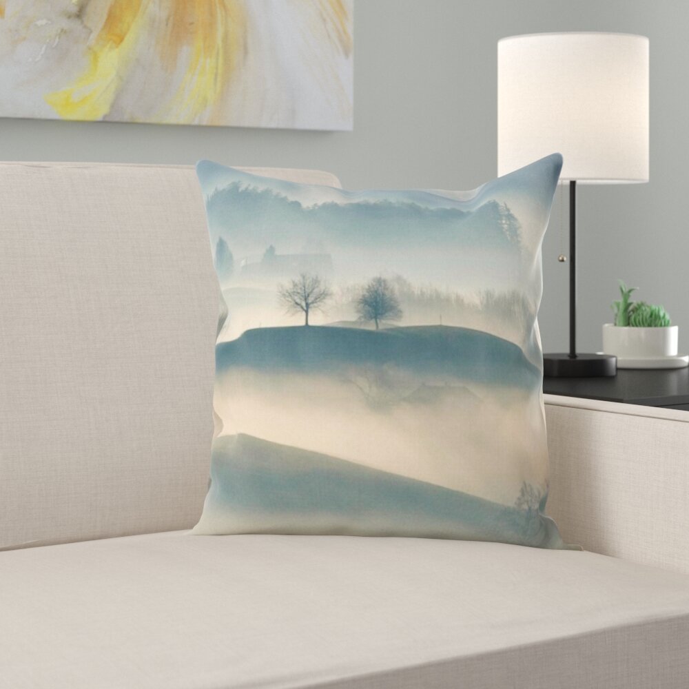 mountain throw pillow