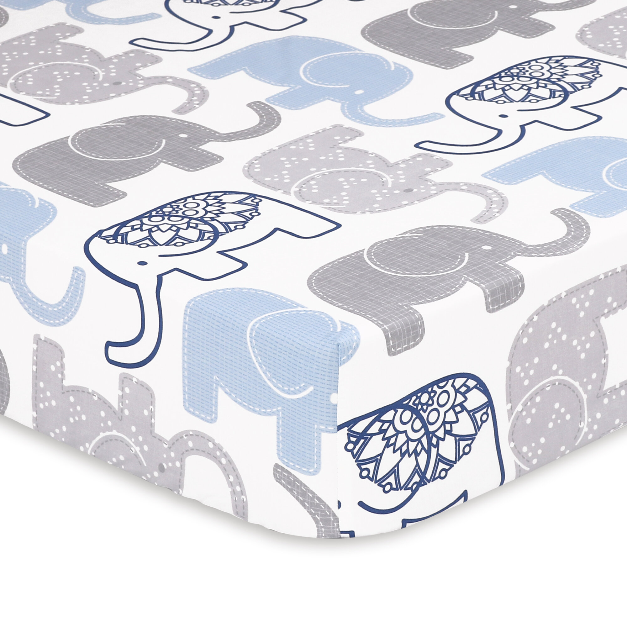 elephant fitted crib sheet