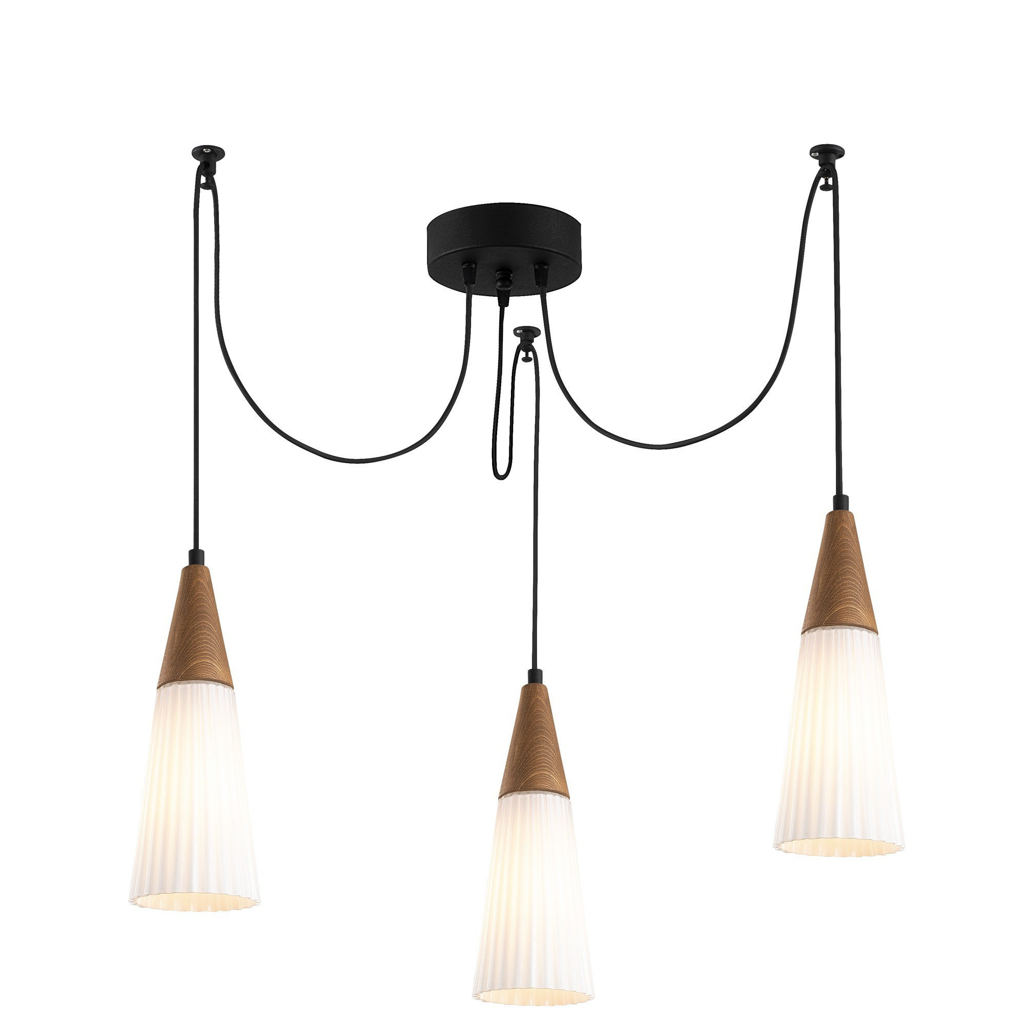 Sabina Metallic Gold 5 light Chandelier with Black Conical Iron Shade Sabina Metallic Gold 5 light Chandelier with Black Conical Iron Shade