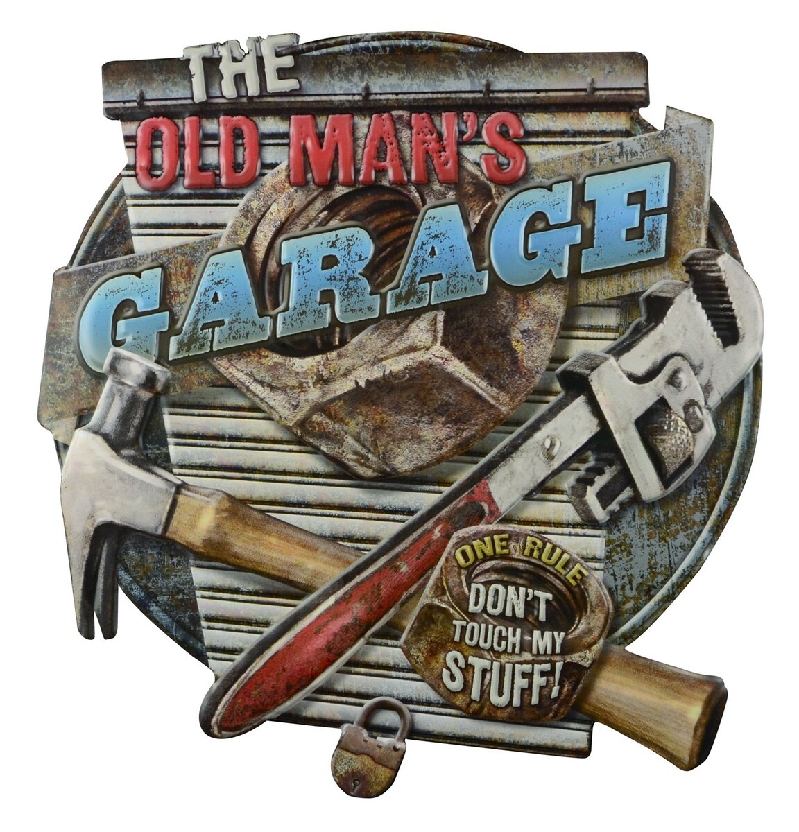 PPWG0438 WELCOME HUGO'S GARAGE Tool Rules Chic Sign man cave decor Funny Gift