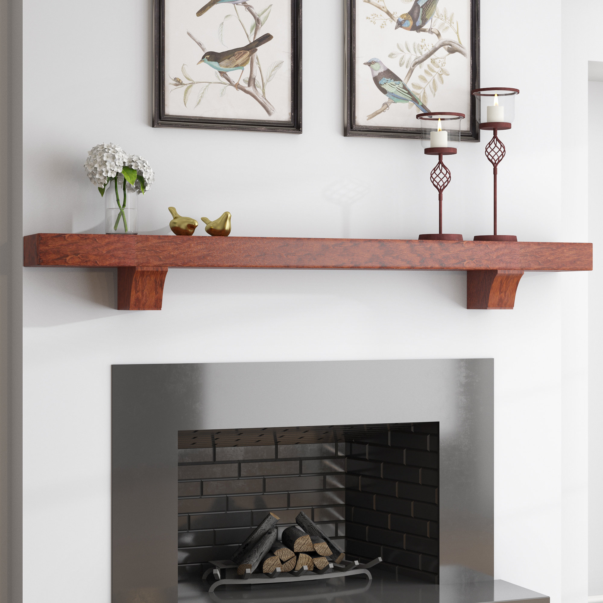 Charlton Home Hortense Fireplace Mantel Shelf Wayfair