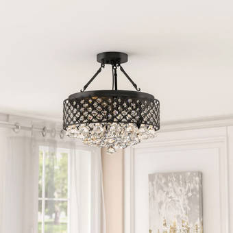 Mercer41 Chico 4 Light 11 75 Unique Statement Square Semi Flush Mount Reviews Wayfair