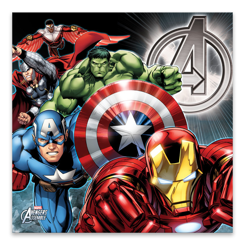 Gallery Direct Marvel Avengers Group Shot Graphic Art Print On