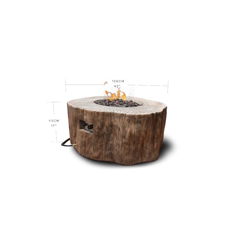Elementi Stainless Steel Concrete Propane Natural Gas Fire Pit Table Wayfair