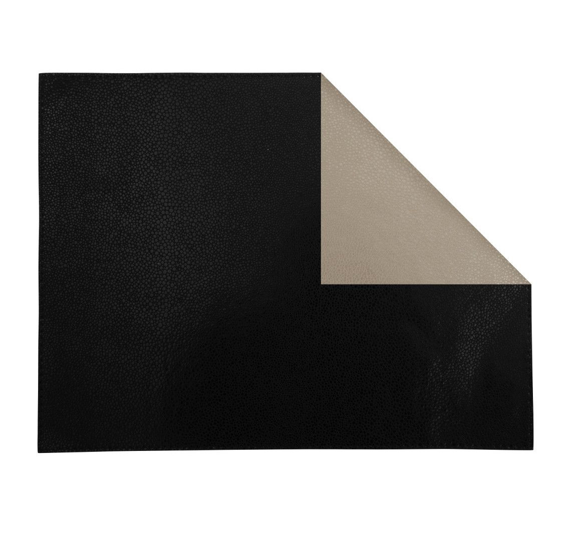 Set of 2 Kiyasa Handmade Faux Leather Rectangular Placemat White