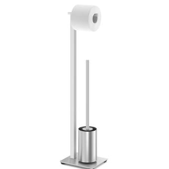 NEW STAINLESS STEEL MULTI LOO TOILET ROLL HOLDER AND STORER STAND SILVER