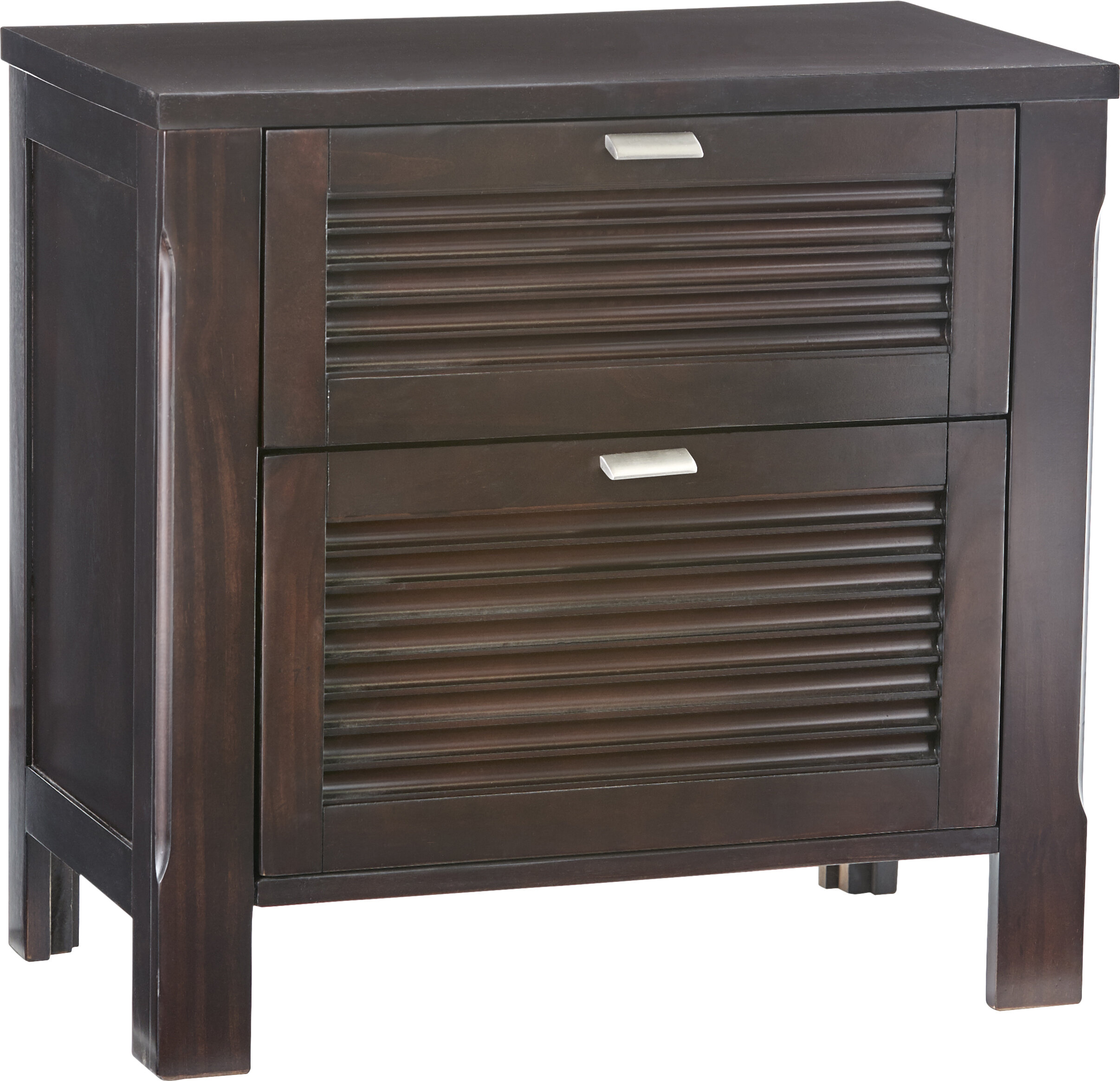 Fairfax Home Collections Bayview 2 Drawer Nightstand In Espresso Wayfair