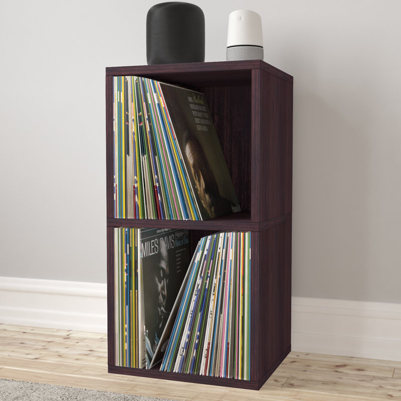 Ebern Designs Virginis Vinyl Record Cube Bookcase & Reviews Wayfair