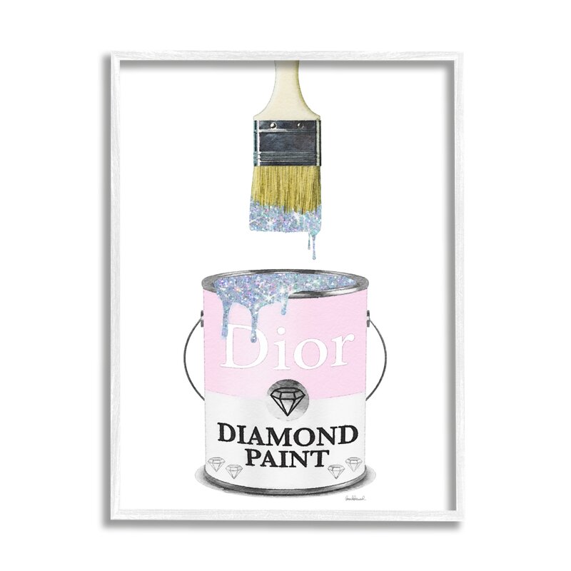 Glam Pop Diamond Pink Paint Can Sparkle Brush by Amanda Greenwood