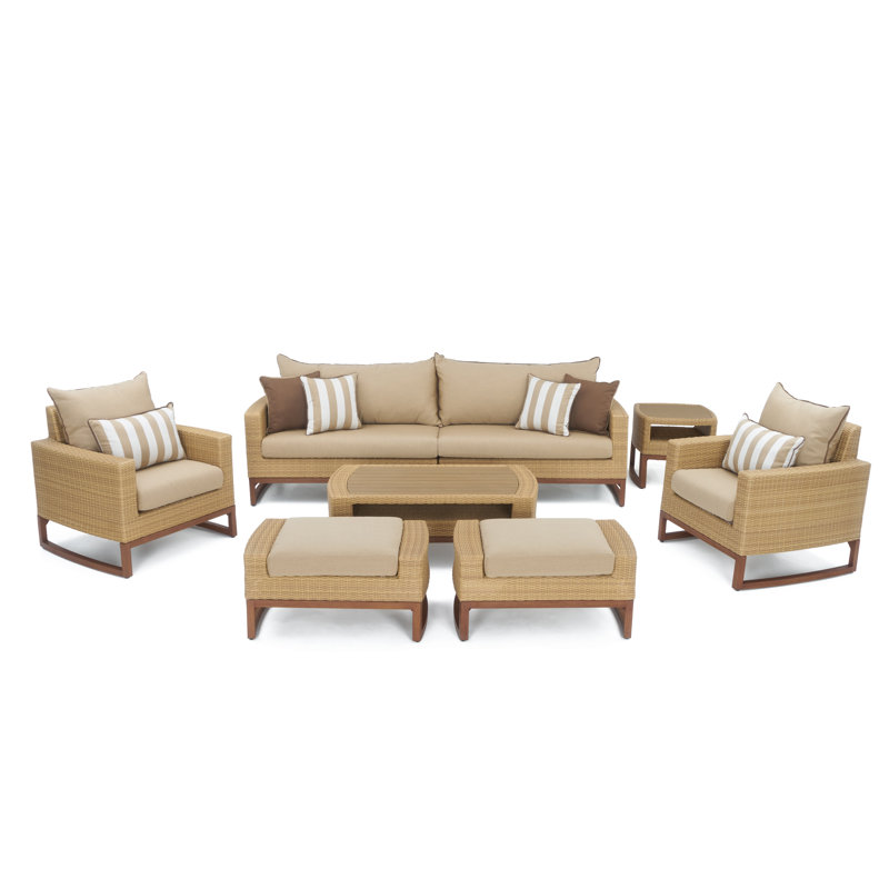 Addison 8 Piece Sunbrella Sofa Set With Cushions Reviews Joss Main Addison 8 Piece Sunbrella Sofa Set With Cushions