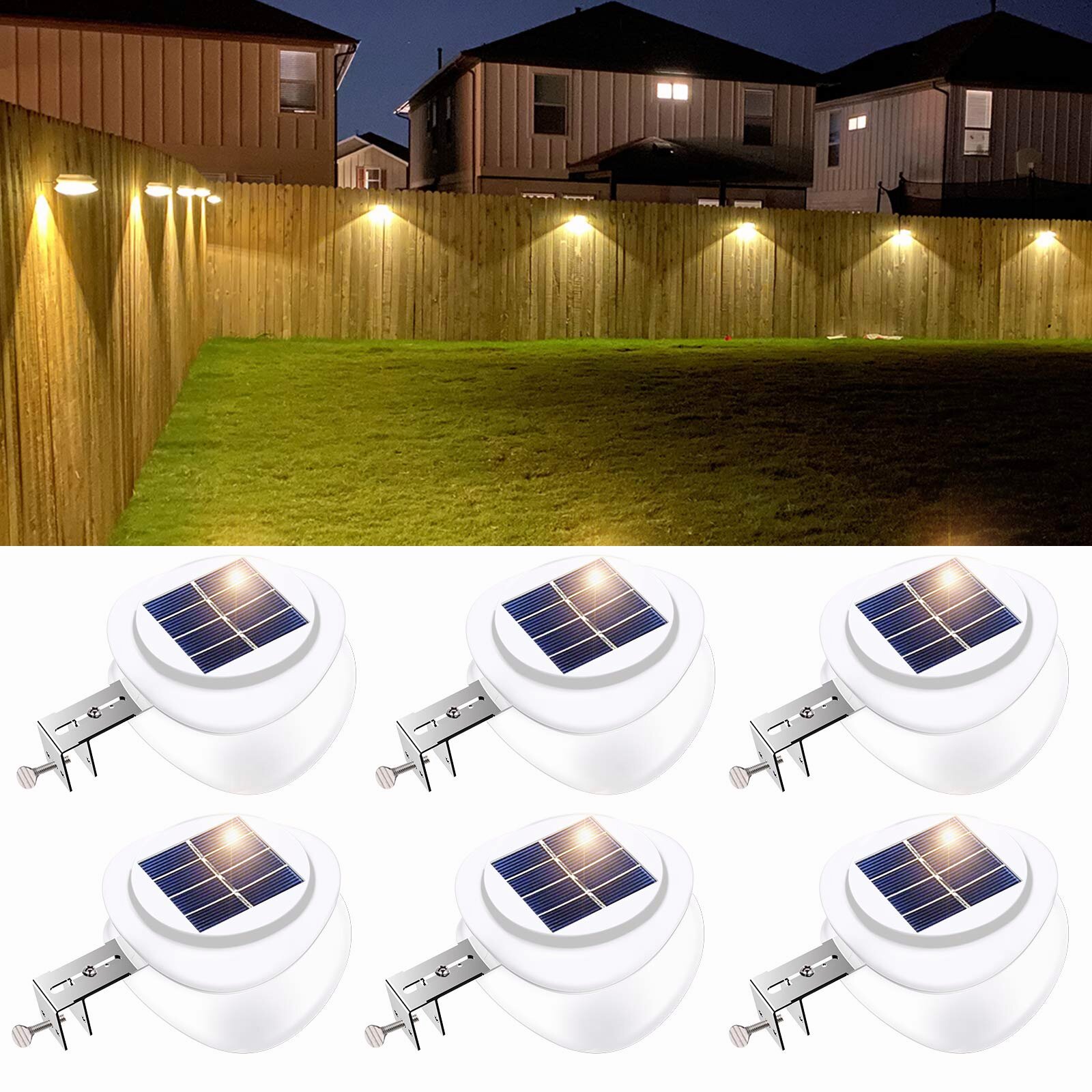 Waterproof LED Solar Lights Wall Light Outdoor Garden Yard Pathway Fence Lamps 