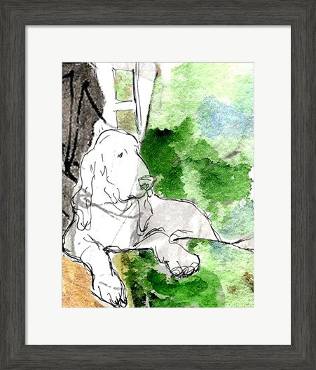 Evive Designs Hound Dog By Holly Mcgee Framed Painting Print Wayfair